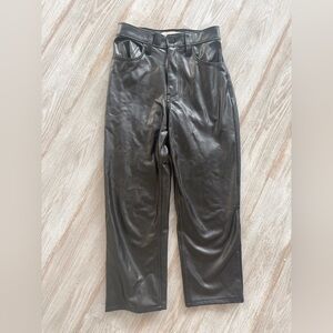 Abercrombie & Fitch Black Ankle Straight Ultra High Rise Jeans